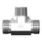 World Wide Fittings Male Flat Face O-Ring to Male Flat Face O-Ring to Male Pipe Branch Tee 4605X12X12X12 - alternate 1